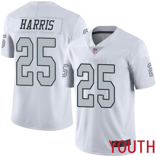 Oakland Raiders Limited White Youth Erik Harris Jersey NFL Football #25 Rush Vapor Untouchable Jersey->youth nfl jersey->Youth Jersey